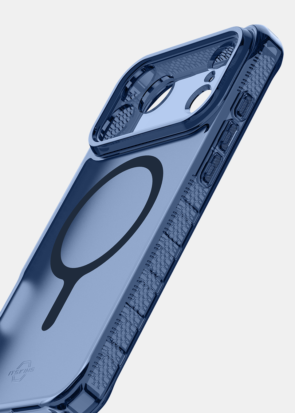 ITSKINS iPhone 17 Pro HYBRID R - VAPOR Case with MagSafe - Navy Blue