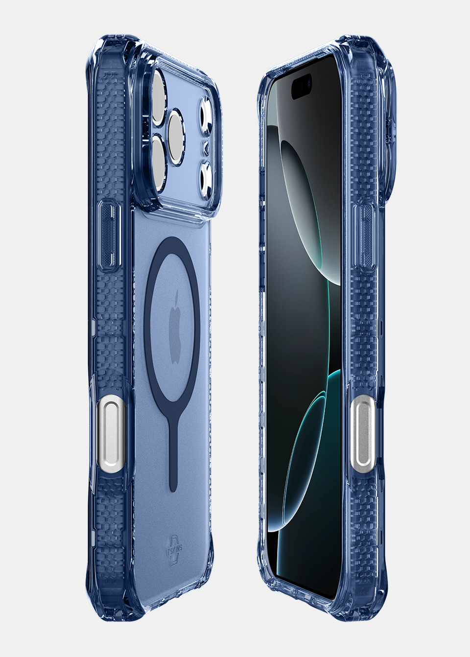 ITSKINS iPhone 17 Pro HYBRID R - VAPOR Case with MagSafe - Navy Blue