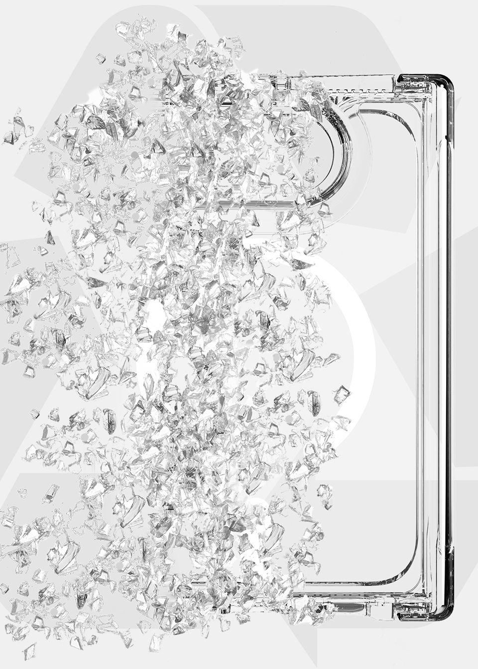ITSKINS HYBRID R clear hinge case with MagSafe for Apple iPhone Ultra Fold