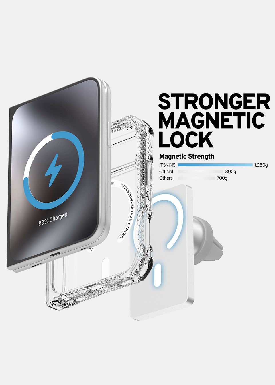 ITSKINS HYBRID R clear hinge case with MagSafe for Apple iPhone Ultra Fold